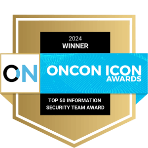 2024 OnCon Icon Awards for Top 50 Info Sec Team Award badge