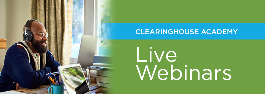 Clearinghouse Academy Live Webinars - September